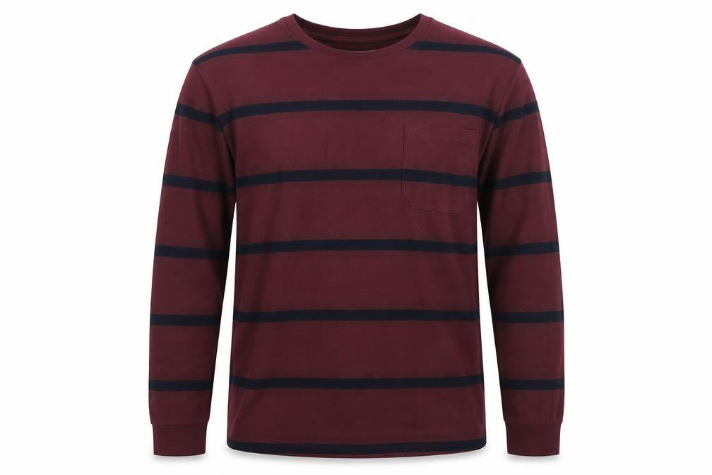 Marks & Spencer Men's Red Striped Pullover Sweatshirt XL