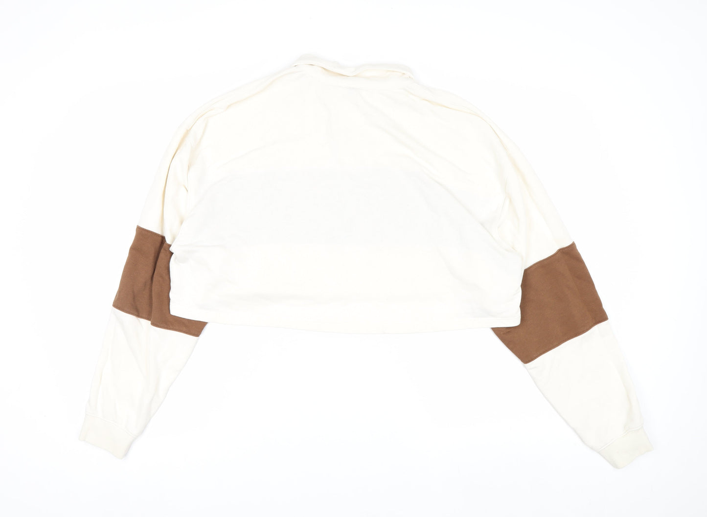 H&M Divided Women's Beige Brown Pullover Collared Sweatshirt XL
