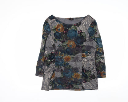 Phase Eight Women’s Multicoloured Floral Tunic Top Size 14 3/4 Sleeve