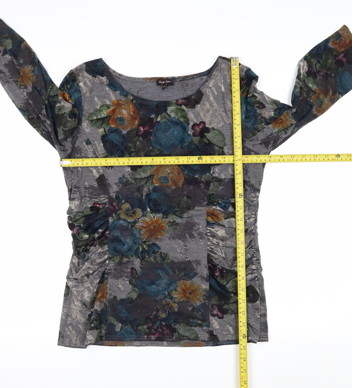 Phase Eight Women’s Multicoloured Floral Tunic Top Size 14 3/4 Sleeve