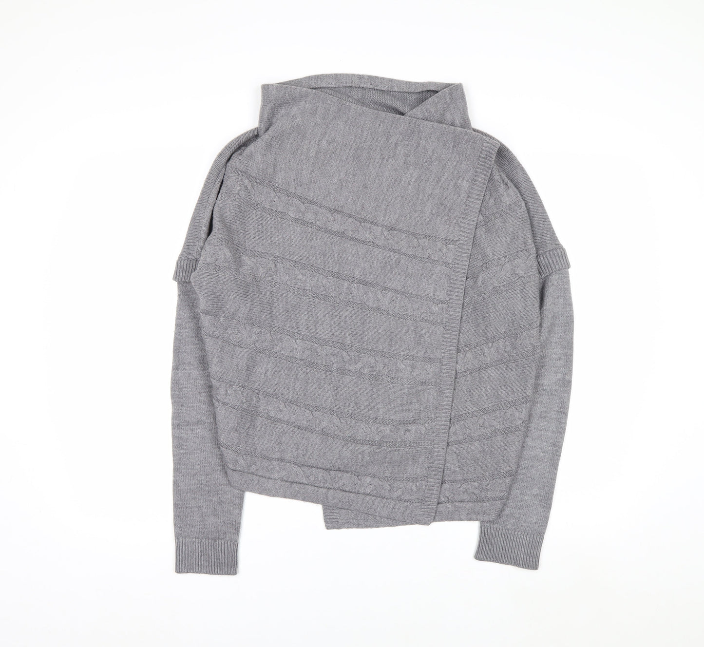 Marks and Spencer Per Una Women's Grey Size 8 Roll Neck Jumper
