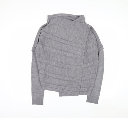 Marks and Spencer Per Una Women's Grey Size 8 Roll Neck Jumper