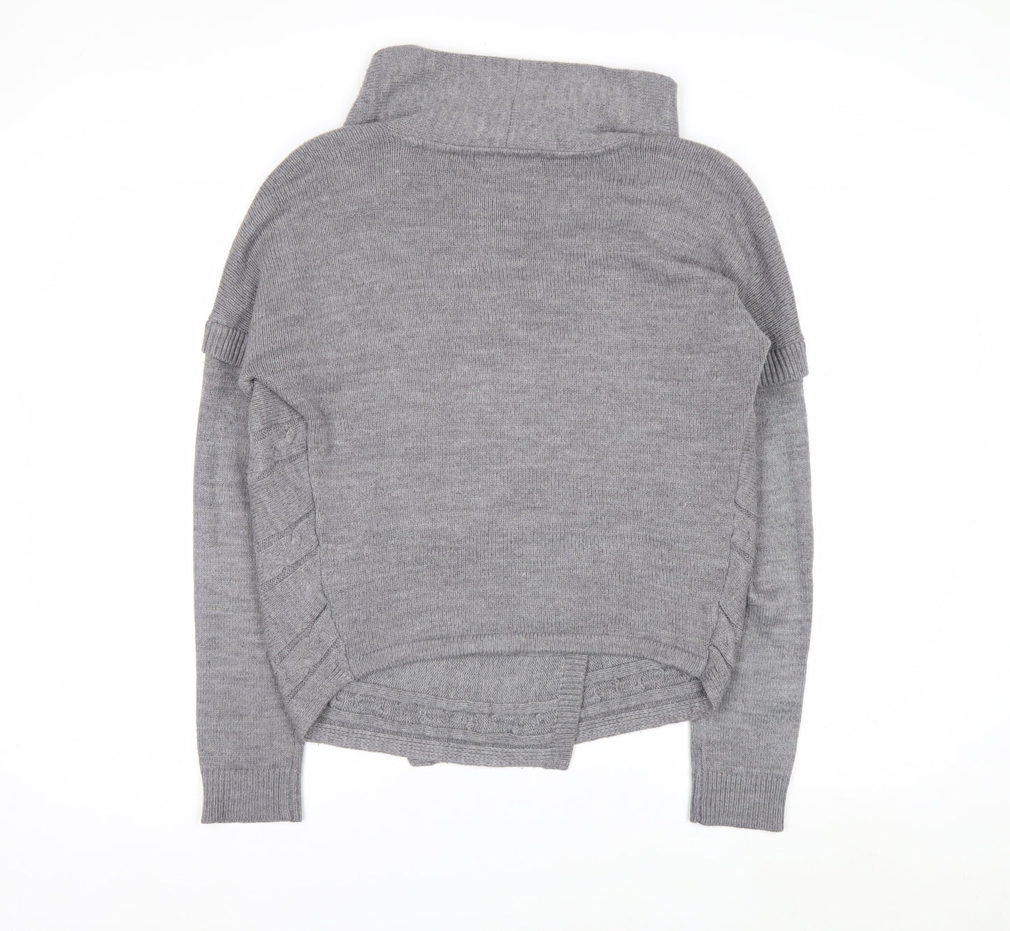 Marks and Spencer Per Una Women's Grey Size 8 Roll Neck Jumper