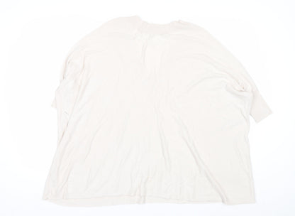 The White Company Women's Ivory V-Neck Relaxed Knit Jumper XS