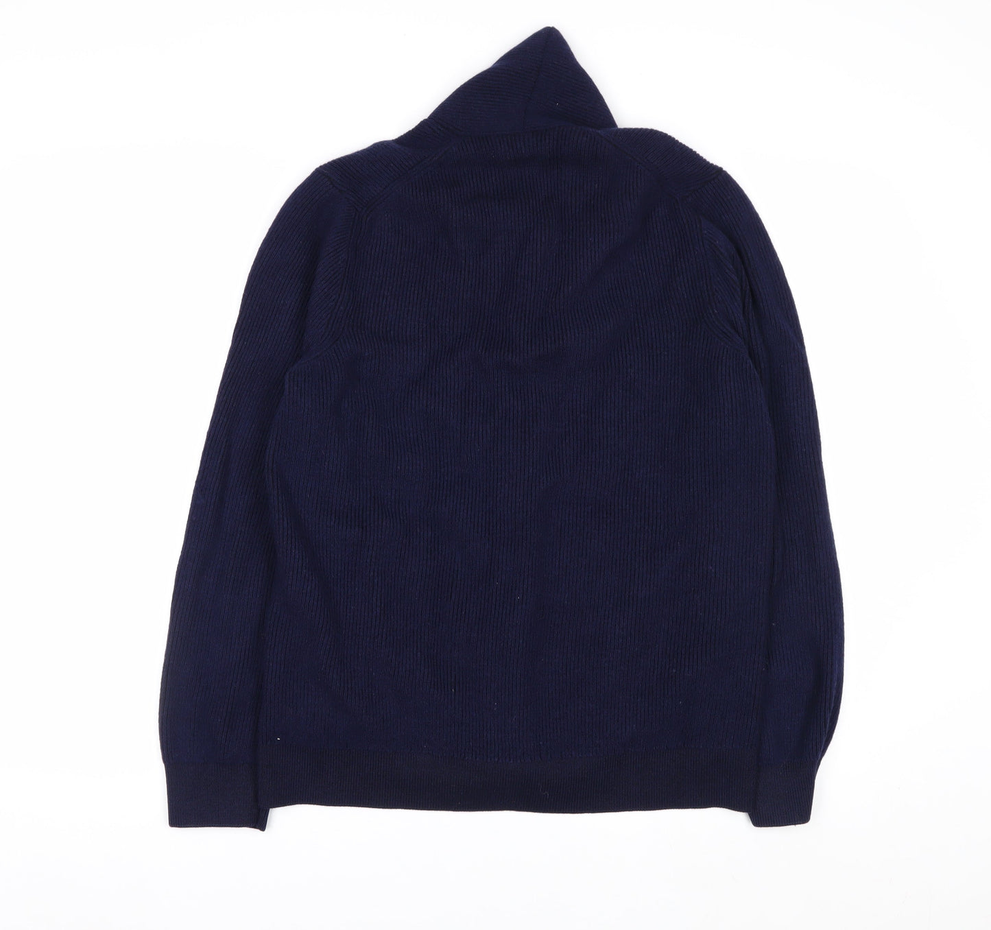 Sunspel Men's Blue Wool Shawl Collar Cardigan M