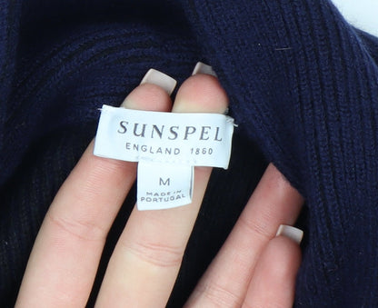 Sunspel Men's Blue Wool Shawl Collar Cardigan M