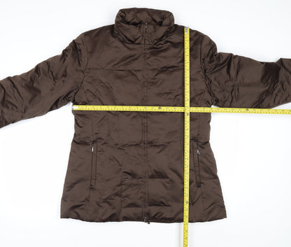 a.n.a Womens Brown Puffer Jacket Size M Quilted Down Winter Coat
