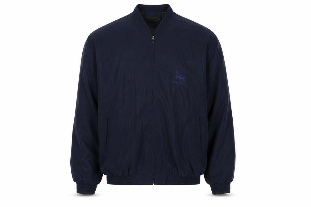 ALLYER Men's Blue 2XL Polyester Bomber Jacket