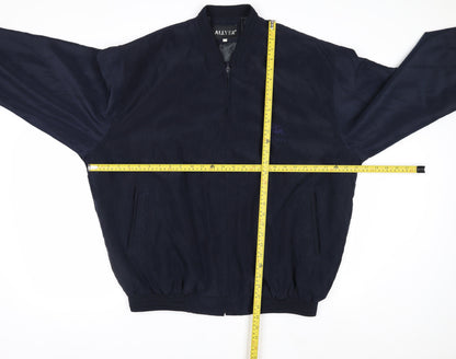 ALLYER Men's Blue 2XL Polyester Bomber Jacket