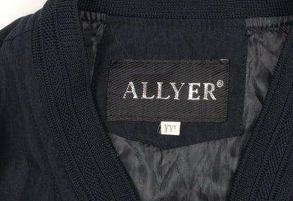 ALLYER Men's Blue 2XL Polyester Bomber Jacket