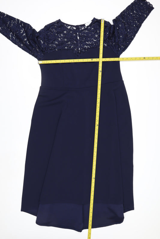 Yours London Women's Blue Lace Fit & Flare Dress Size 18