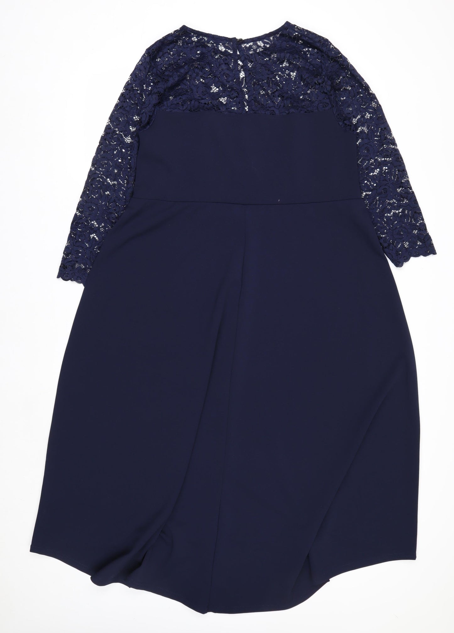 Yours London Women's Blue Lace Fit & Flare Dress Size 18