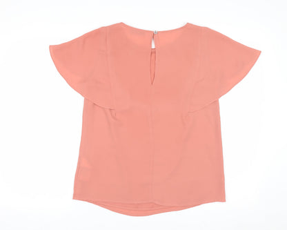 Oasis Women’s Pink Chiffon Short Sleeve Blouse UK 10