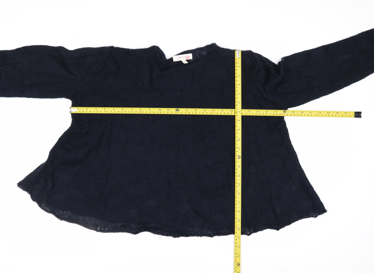 Marks and Spencer Per Una Women's Blue Long Sleeve Mohair Blend Jumper Size M
