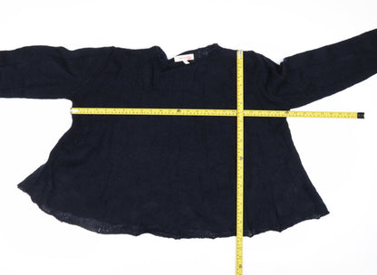 Marks and Spencer Per Una Women's Blue Long Sleeve Mohair Blend Jumper Size M
