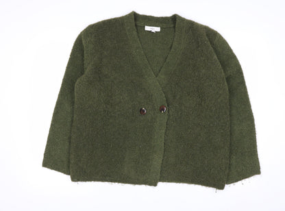 Marks and Spencer Women’s Green Wool Blend V-Neck Button Cardigan M