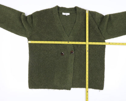 Marks and Spencer Women’s Green Wool Blend V-Neck Button Cardigan M