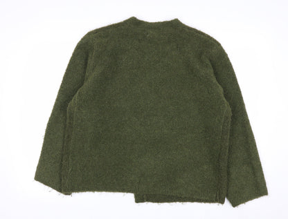 Marks and Spencer Women’s Green Wool Blend V-Neck Button Cardigan M