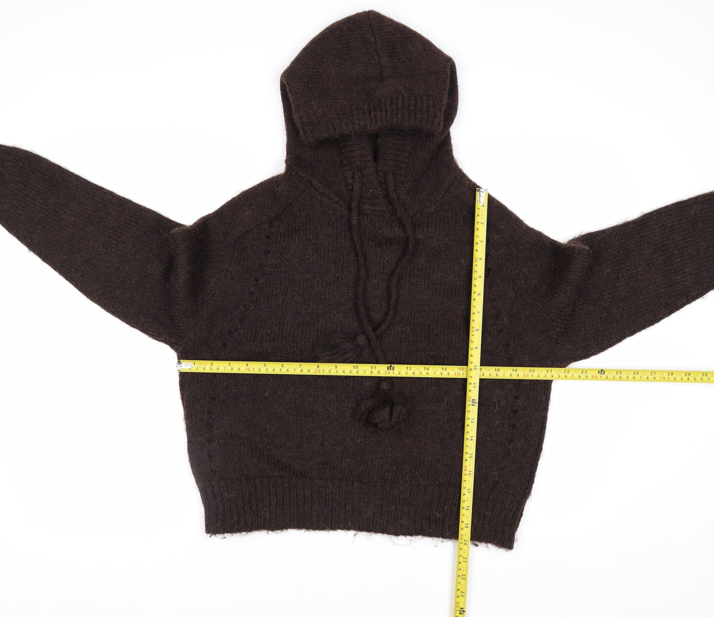 Marks and Spencer Per Una Women's Brown Alpaca Blend Hooded Jumper S
