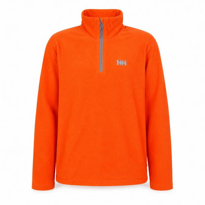 Helly Hansen Men's Orange Fleece 1/2 Zip Pullover Sweatshirt S