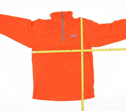 Helly Hansen Men's Orange Fleece 1/2 Zip Pullover Sweatshirt S