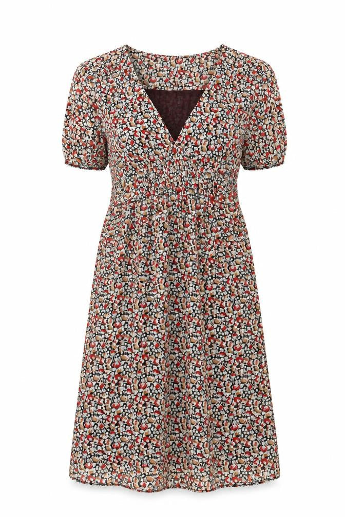 H&M Women's Multicoloured Floral A-Line Dress Size 8