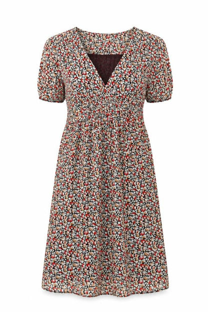 H&M Women's Multicoloured Floral A-Line Dress Size 8