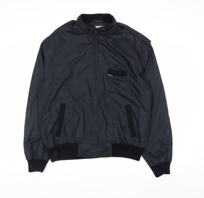 Rene de France Men's Black XL Bomber Jacket Classic Style