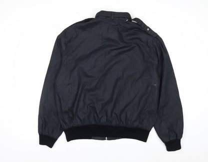 Rene de France Men's Black XL Bomber Jacket Classic Style