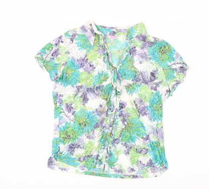 Marks and Spencer Per Una Women's Multicoloured Floral Blouse Size 18