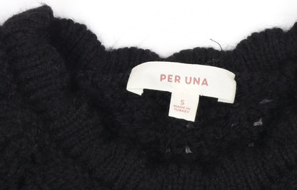 Marks and Spencer Per Una Women’s Black Chunky Knit Jumper Size S
