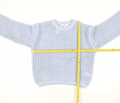 Marks and Spencer Women’s Blue Open-Knit Pullover Jumper XS