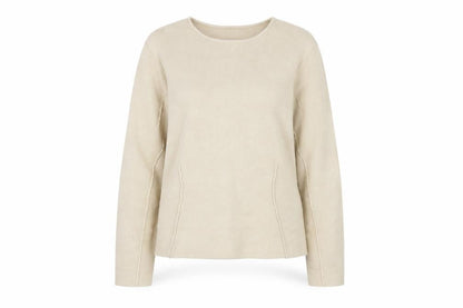 Marks and Spencer Women Beige M Knit Crew Neck Pullover Jumper