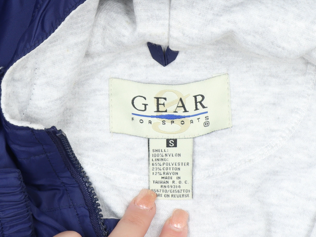 Gear For Sports Men Blue Hooded Windbreaker Jacket S