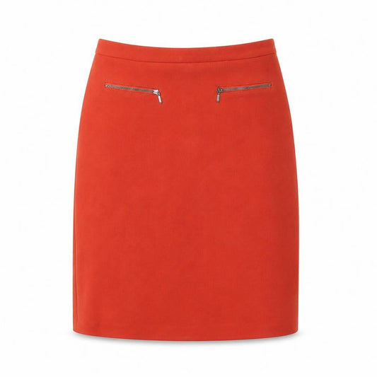 Marks and Spencer Women Orange Knee Length Pencil Skirt Size 10