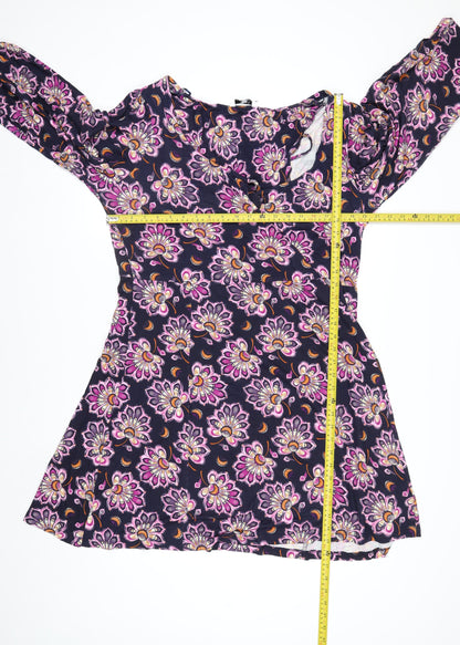 Next Women’s Multicoloured Floral A-Line Dress Size 18
