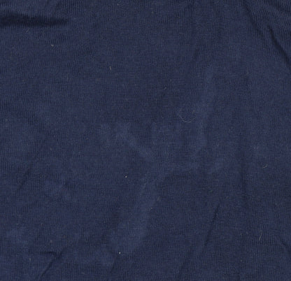 Marks and Spencer Women’s Blue Roll Neck Merino Wool Jumper Size 18