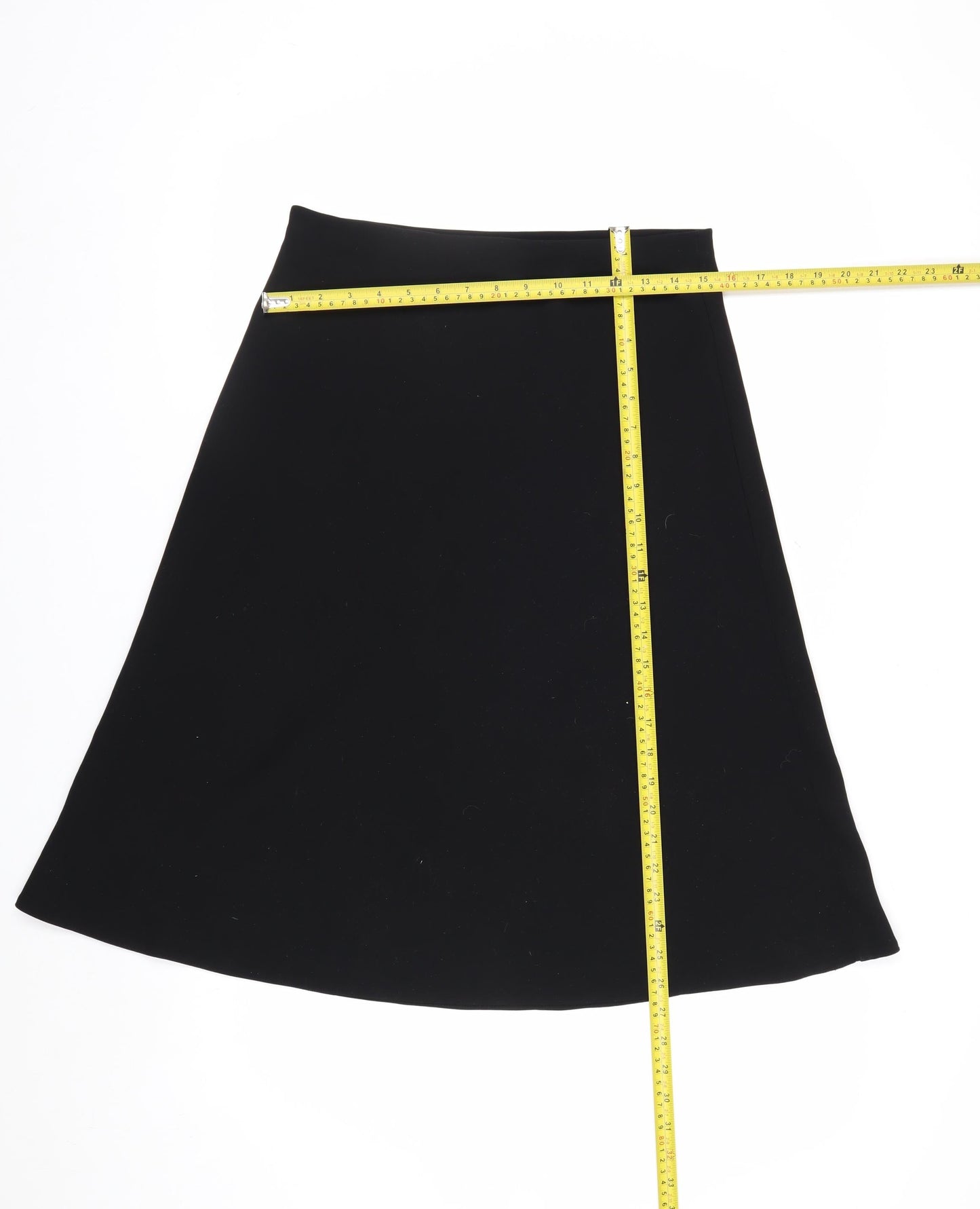 Marks and Spencer Women's Black A-Line Knee Length Skirt Size 10