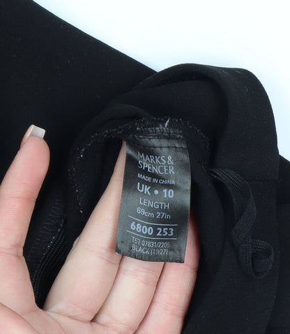 Marks and Spencer Women's Black A-Line Knee Length Skirt Size 10