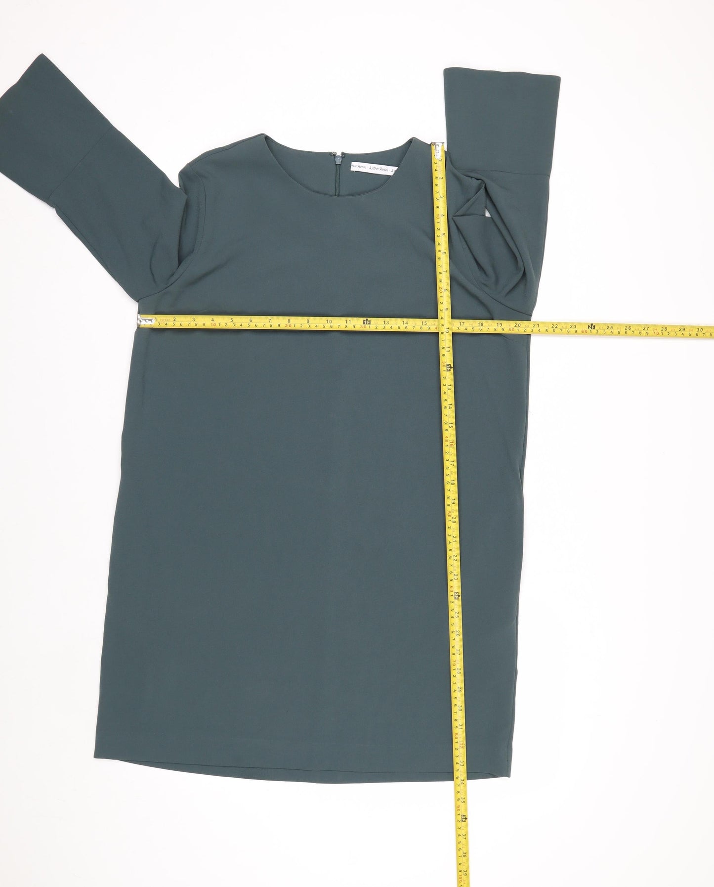 & Other Stories Women Green Size 14 Shift Work Dress 3/4 Sleeves