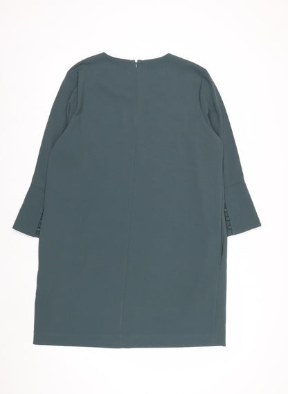 & Other Stories Women Green Size 14 Shift Work Dress 3/4 Sleeves