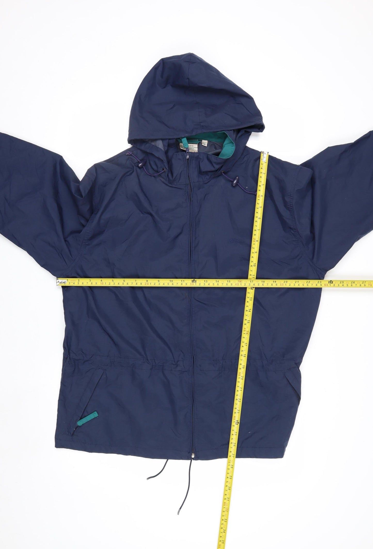 L.L.Bean Women's Blue XL Hooded Anorak Jacket Water Resistant