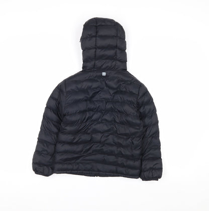 Mountain Warehouse Boys Black 5-6 Years Hooded Puffer Jacket Water Resistant