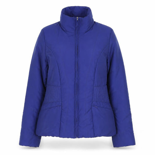 M&Co Womens Blue Size 10 Puffer Jacket Quilted Polyester Winter Coat