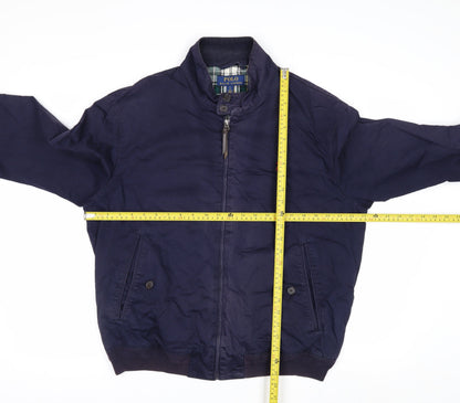 Polo Ralph Lauren Men's Navy Bomber Jacket L Cotton Zip Up