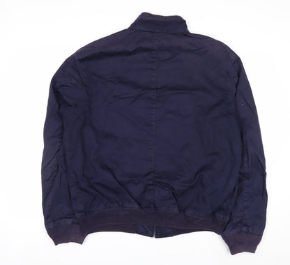 Polo Ralph Lauren Men's Navy Bomber Jacket L Cotton Zip Up