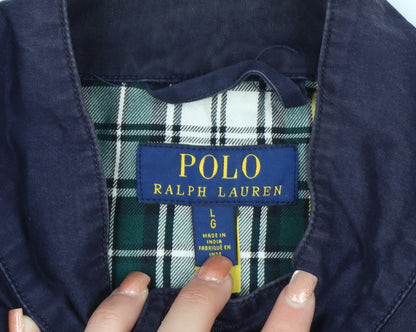Polo Ralph Lauren Men's Navy Bomber Jacket L Cotton Zip Up