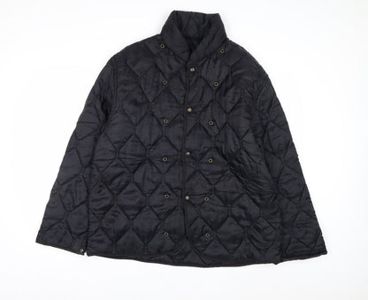 Aquarium Clothing Men's Black Quilted Mid-Length Jacket Size 52 Regular