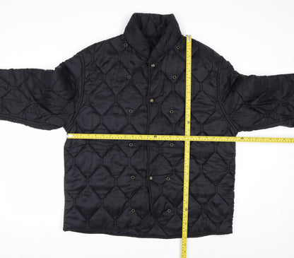 Aquarium Clothing Men's Black Quilted Mid-Length Jacket Size 52 Regular
