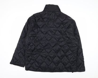 Aquarium Clothing Men's Black Quilted Mid-Length Jacket Size 52 Regular